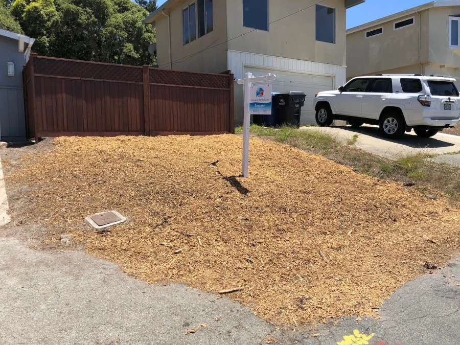 Mulch placement in Pacific Grove, CA